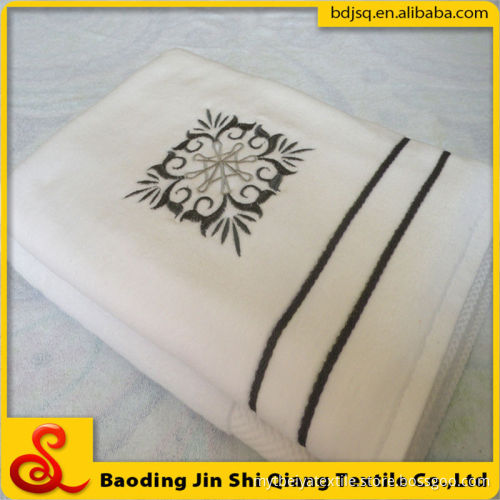High Quality White Dobby Hotel Towel With Embroidery Logo, Terry Hotel Bath Towel